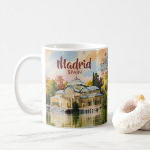 Madrid Spanien Palacio de Cristal Aquarell Reise Kaffeetasse