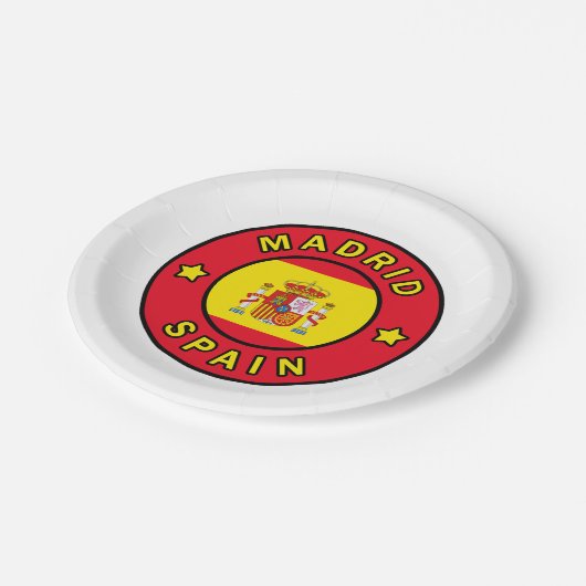 Madrid Spanien Pappteller (Schrägansicht)