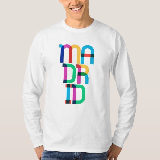 Madrid Spanien Pop T-Shirt (Vorderseite)
