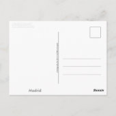 Madrid, Spanien Postkarte (Rückseite)