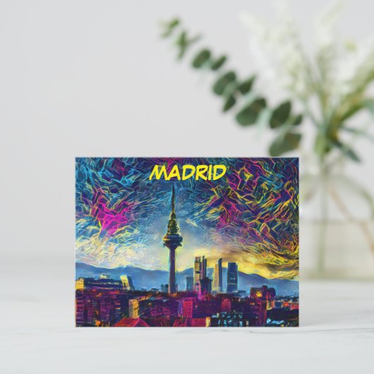 Madrid, Spanien Postkarte (Stehend Vorderseite)