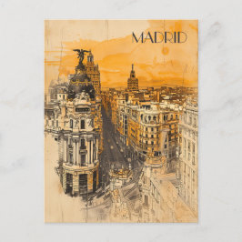 Madrid Spanien Postkarte