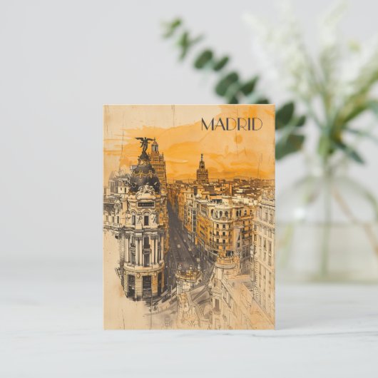 Madrid Spanien Postkarte (Stehend Vorderseite)