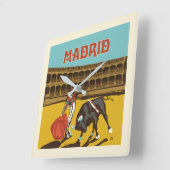 Madrid, Spanien Quadratische Wanduhr (Winkel)
