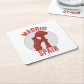 Madrid Spanien Rechteckiger Pappuntersetzer (angewinkelt)