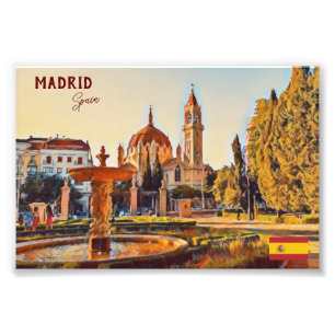 Madrid Spanien Reise Landschafts-Souvenir Fotodruck