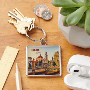 Madrid Spanien Reise Landschafts-Souvenir Schlüsselanhänger