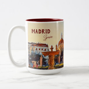 Madrid Spanien Reise Landschafts-Souvenir Zweifarbige Tasse