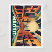 Madrid Spanien Reisen künstlerisch farbenfroh Postkarte (Vorderseite)