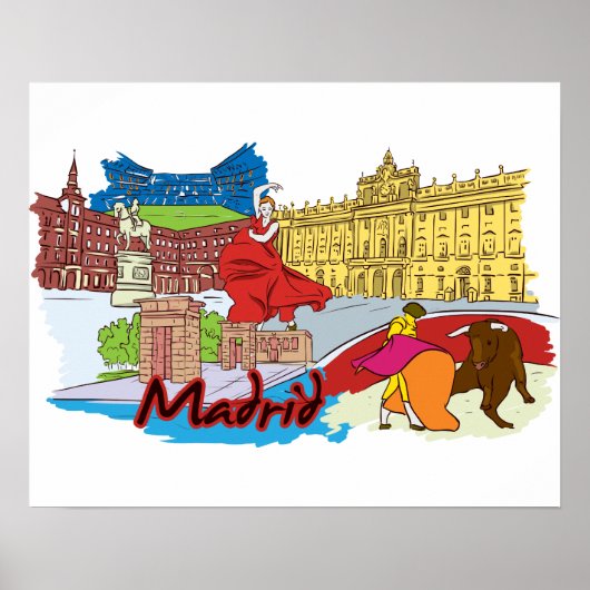 Madrid Spanien Reisen Poster (Vorne)