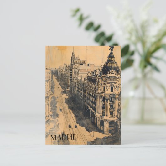 Madrid Spanien Reisen Postkarte (Stehend Vorderseite)
