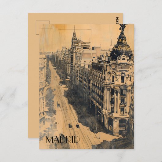 Madrid Spanien Reisen Postkarte (Vorne/Hinten)