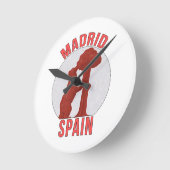 Madrid Spanien Runde Wanduhr (Winkel)