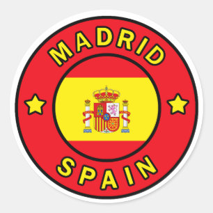 Madrid Spanien Runder Aufkleber