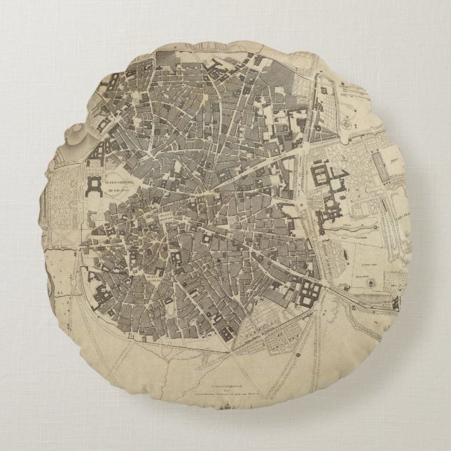 Madrid, Spanien Rundes Kissen (Vorderseite)