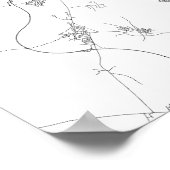 Madrid, Spanien (schwarz auf weiß) Poster (Ecke)