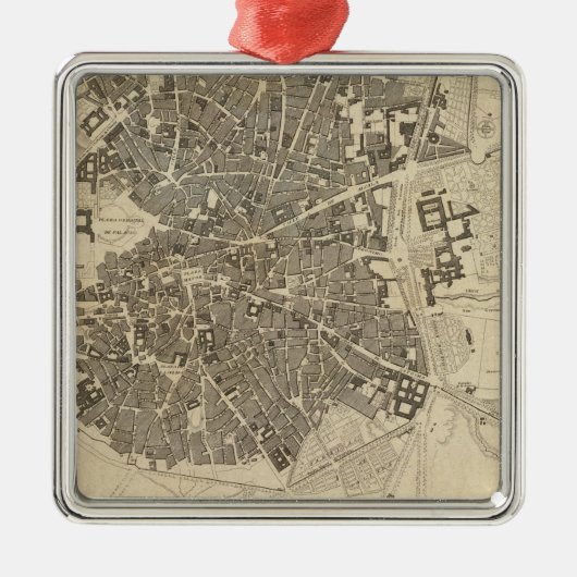 Madrid, Spanien Silbernes Ornament (Vorne)