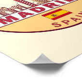 Madrid Spanien Skyline Emblem Poster (Ecke)