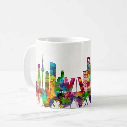 Madrid Spanien Skyline Kaffeetasse (Vorderseite Links)