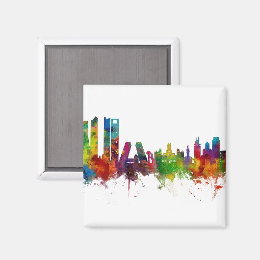 Madrid Spanien Skyline Magnet (Vorderseite/Rückseite)