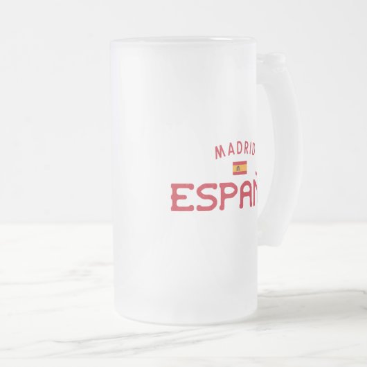 Madrid Spanien (Spanien) Mattglas Bierglas (VorderseiteRechts)