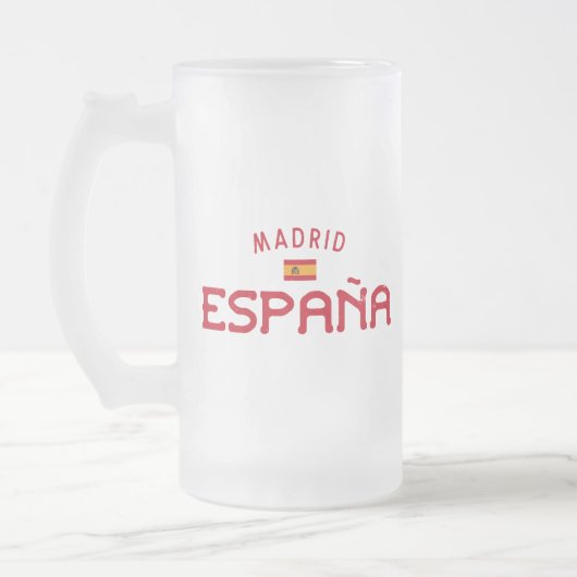Madrid Spanien (Spanien) Mattglas Bierglas (Links)