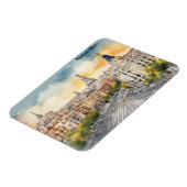 Madrid Spanien Stadt Silhouette Aquarellbilder Magnet (Linke Seite)