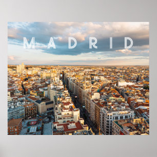 Madrid Spanien Stadtansicht Reise Foto Poster