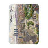 Madrid Spanien Stadtansicht Wasserfarbenmalerei Magnet (Vertikal)