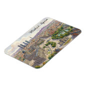 Madrid Spanien Stadtansicht Wasserfarbenmalerei Magnet (Linke Seite)