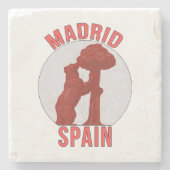 Madrid Spanien Steinuntersetzer (Vorderseite)