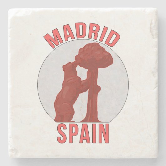 Madrid Spanien Steinuntersetzer (Vorderseite)