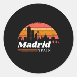 Madrid Spanien Urlaub Runder Aufkleber