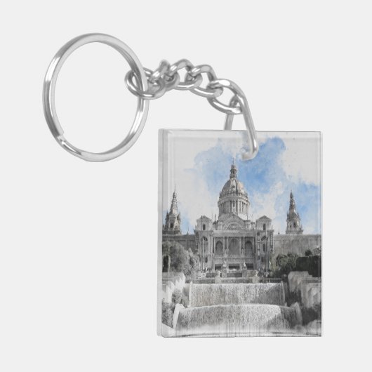 Madrid Spanien - Urlaub Souvenir mit Landschaftlic Schlüsselanhänger (Vorderseite links)