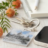 Madrid Spanien - Urlaub Souvenir mit Landschaftlic Schlüsselanhänger (Vorderseite rechts)