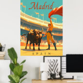 Madrid, Spanien Vintage Charme Poster (Heimbüro)