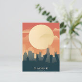 Madrid Spanien Vintage Reise Bär Postkarte (Stehend Vorderseite)
