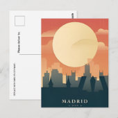 Madrid Spanien Vintage Reise Bär Postkarte (Vorne/Hinten)