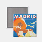 Madrid Spanien Vintage Reise Magnet (Vorderseite/Rückseite)