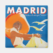 Madrid Spanien Vintage Reise Magnet (Vorne)