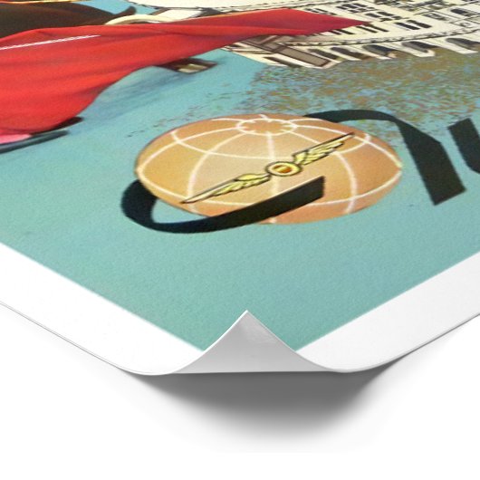 Madrid Spanien Vintage Reise Poster (Ecke)