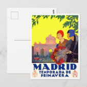 Madrid Spanien Vintage Reise Postkarte (Vorne/Hinten)