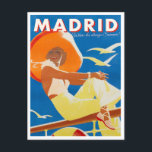 Madrid Spanien Vintage Reise Postkarte<br><div class="desc">Madrid Spanien Jahrgang Reise Postkarte</div>