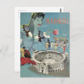 Madrid, Spanien Vintage Reise Postkarte (Vorne/Hinten)