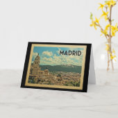Madrid Spanien Vintage Reisen Karte (Gelbe Blume)