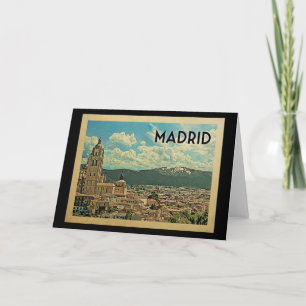 Madrid Spanien Vintage Reisen Karte