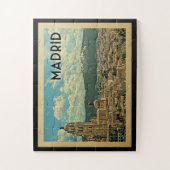Madrid Spanien Vintage Reisen Puzzle (Vertikal)