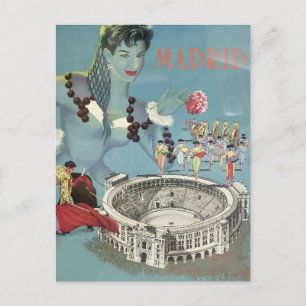 Madrid, Spanien Vintage-Reisepostkarte Postkarte