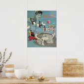 Madrid, Spanien Vintage Travel Poster (Küche)