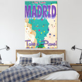 Madrid, Spanien Vintages Ferienplakat Leinwanddruck (Insitu (Schlafzimmer))